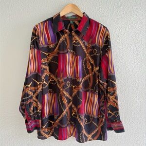 Ralph Lauren Western Cowboy Shirt Rodeo Equestrian Horsebit